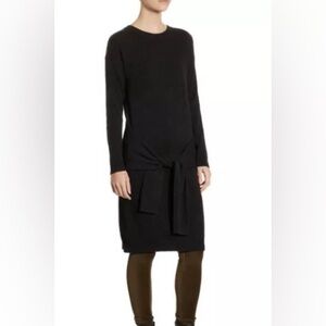 GUC VINCE WOOL/Cashmere blend sweater dress with tie front